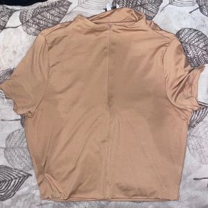 Iris tan crew neck t shirt